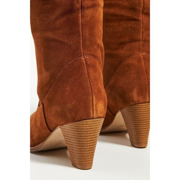 NEW ANTHROPOLOGIE Sz 38 SUEDE MID CALF SLOUCH BOOT - Picture 4 of 4